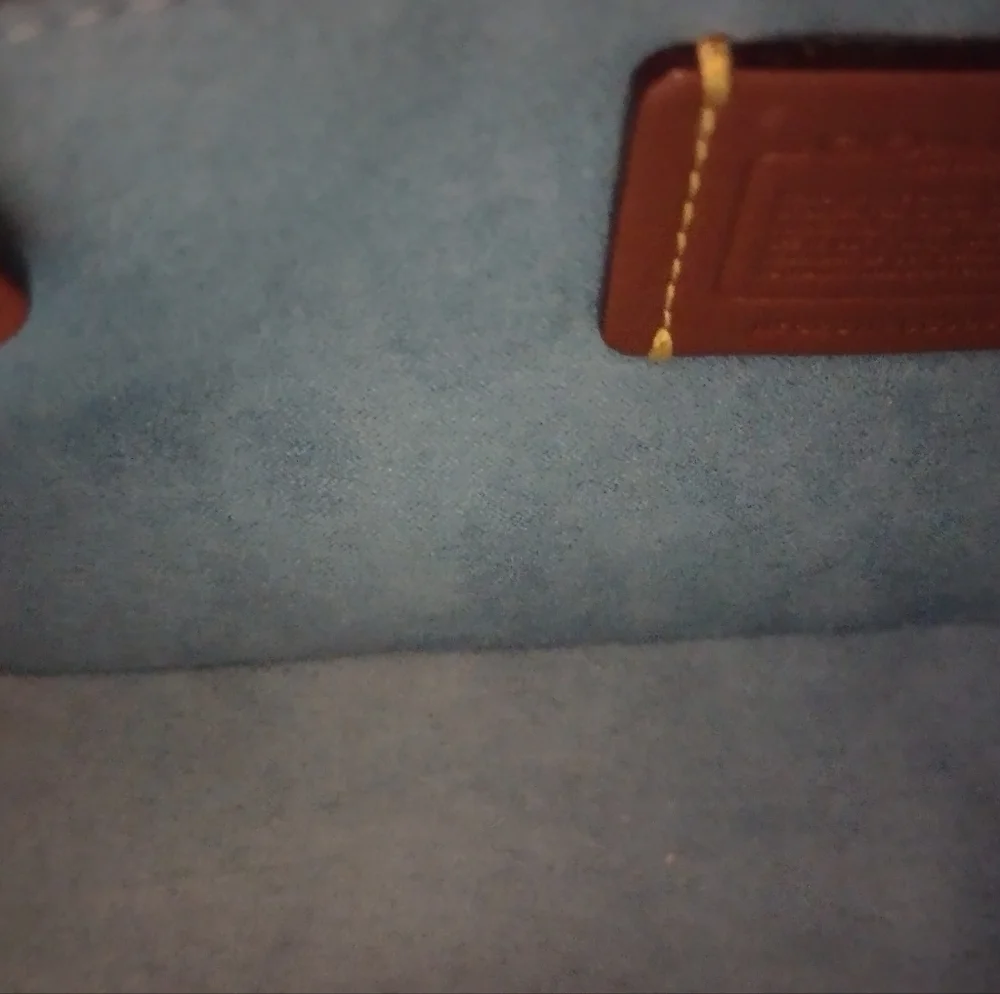Coach Pool Blue Soft Pebbled Leather Camera Crossbody Bag